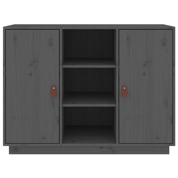 skænk 100x40x75 cm massivt fyrretræ Grå