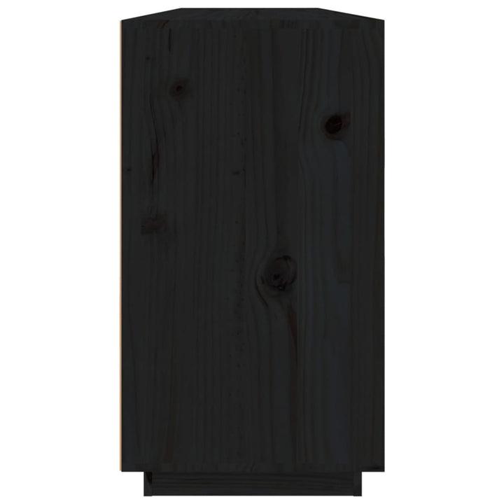 skænk 100x40x75 cm massivt fyrretræ sort