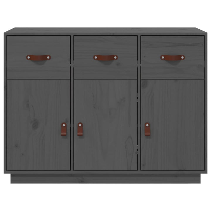 skænk 100x40x75 cm massivt fyrretræ Grå