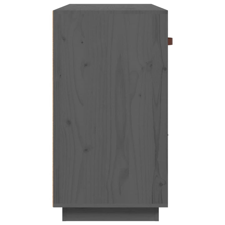 skænk 100x40x75 cm massivt fyrretræ Grå