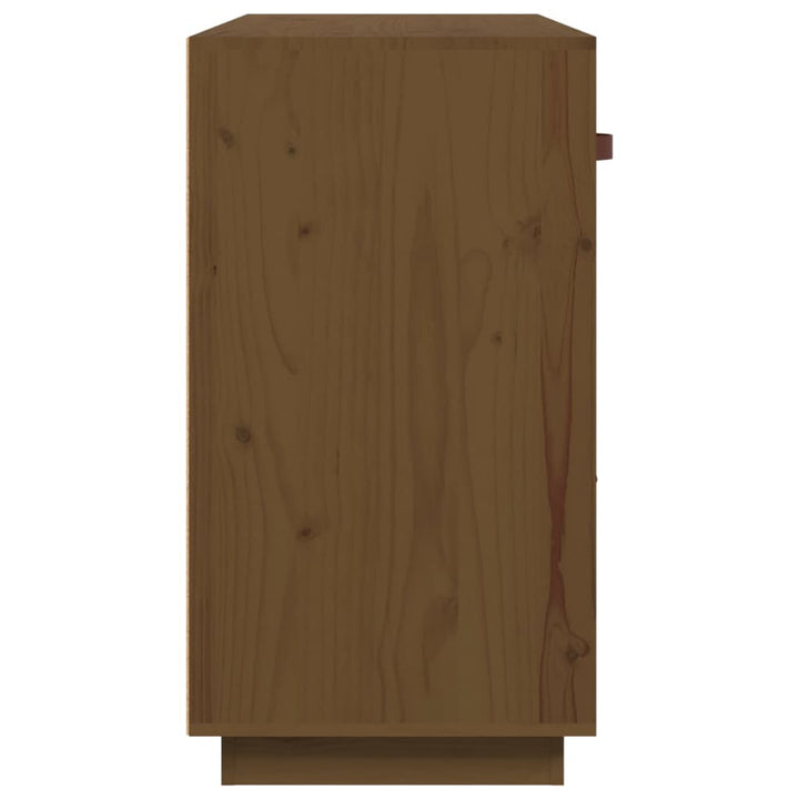 skænk 100x40x75 cm massivt fyrretræ gyldenbrun
