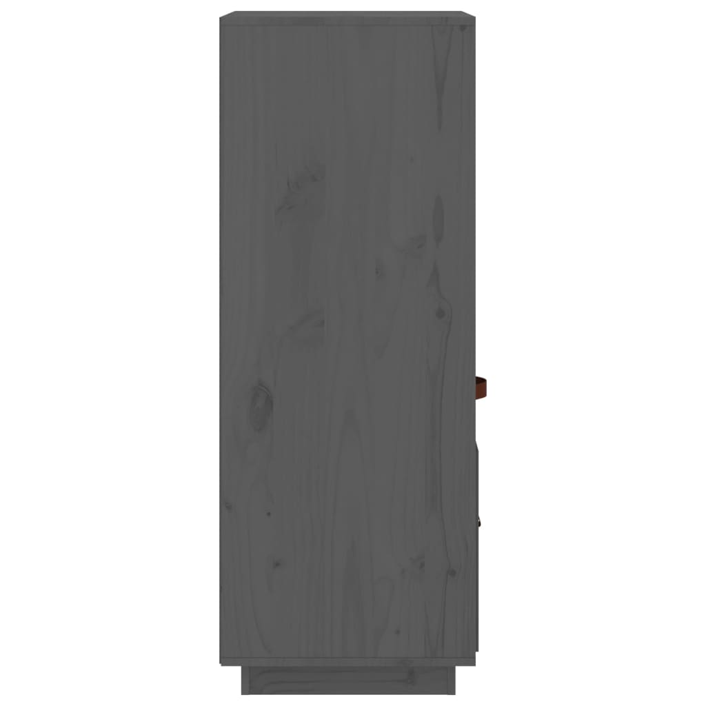 højskab 34x40x108,5 cm massivt fyrretræ grå