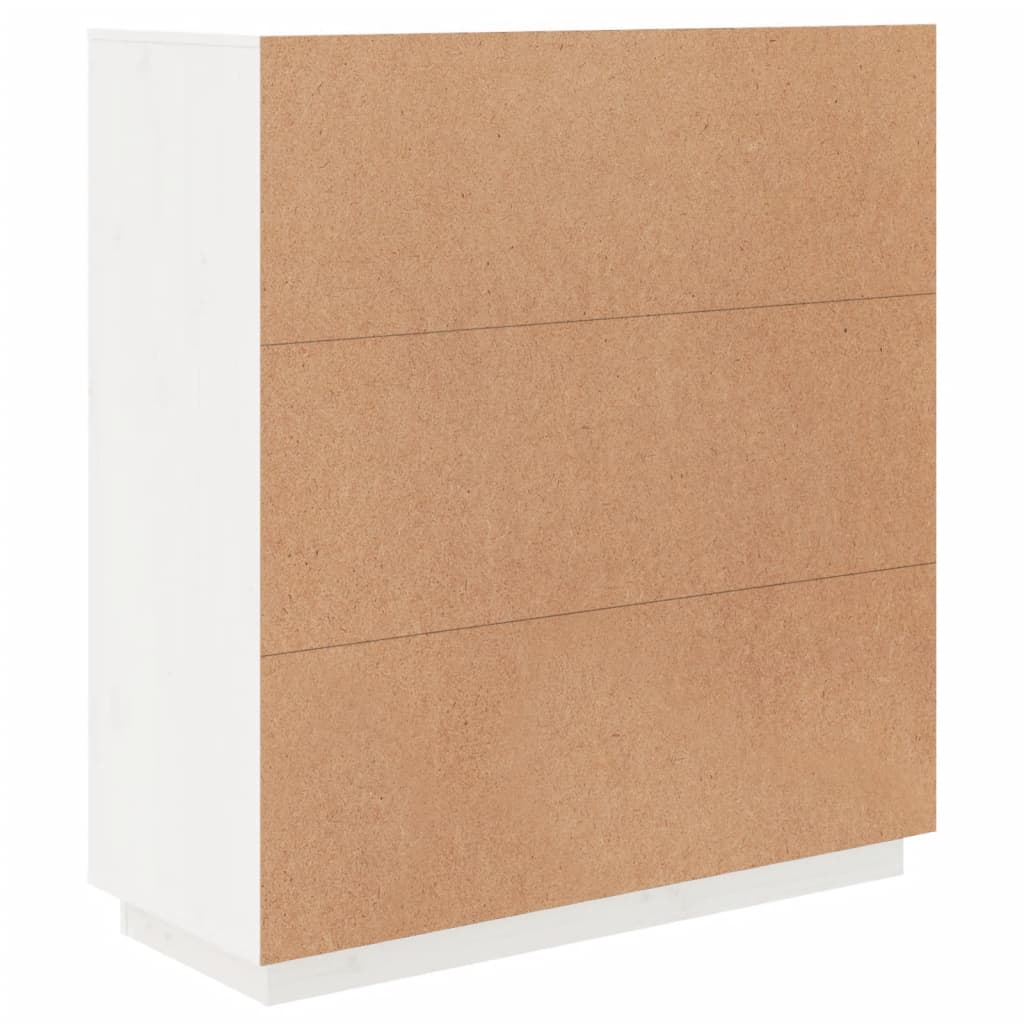 højskab 100x40x108,5 cm massivt fyrretræ hvid