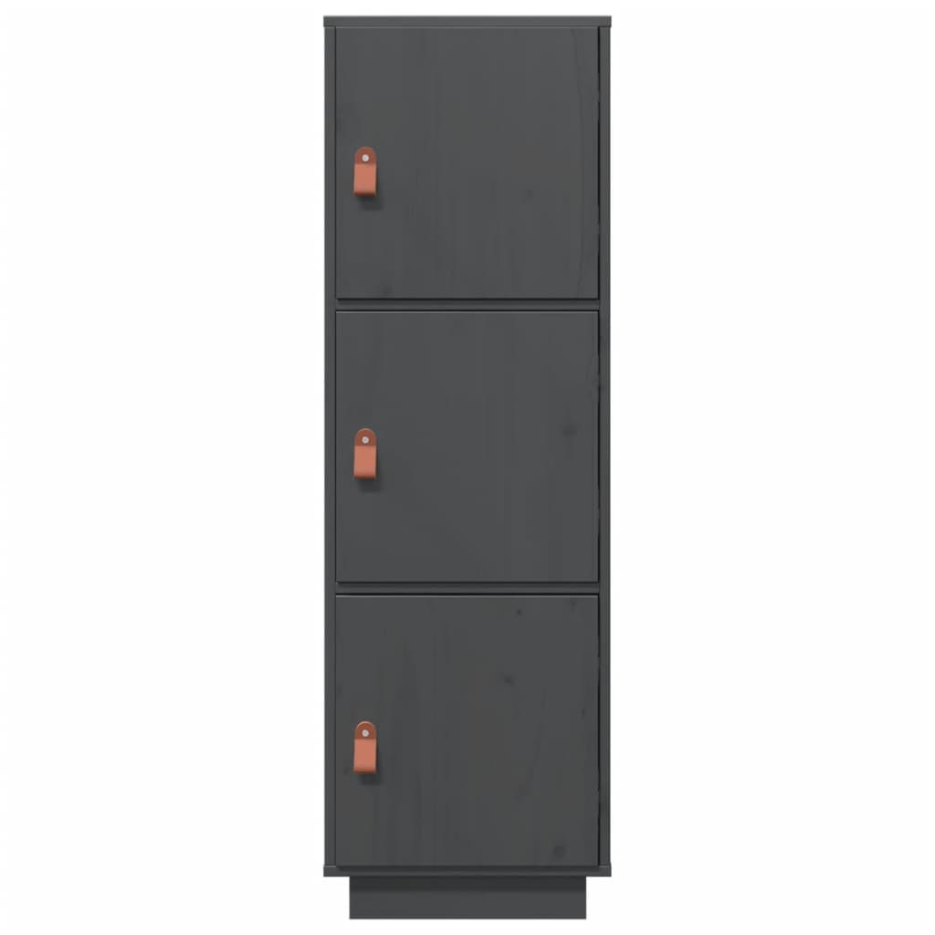 højskab 34x40x108,5 cm massivt fyrretræ grå