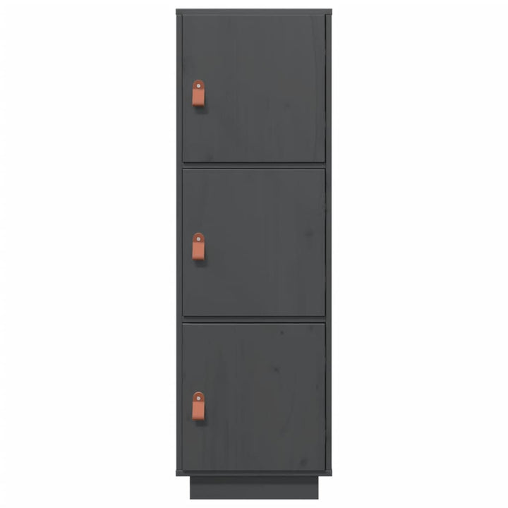 højskab 34x40x108,5 cm massivt fyrretræ grå