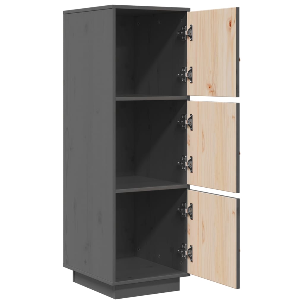 højskab 34x40x108,5 cm massivt fyrretræ grå