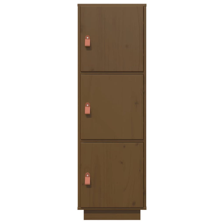 højskab 34x40x108,5 cm massivt fyrretræ gyldenbrun