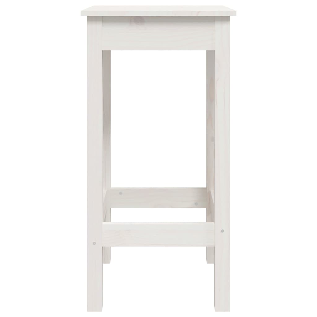 barstole 2 stk. 40x40x78 cm massivt fyrretræ hvid