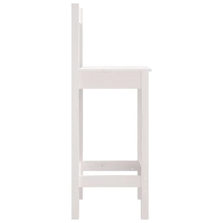 barstole 2 stk. 40x41,5x112 cm massivt fyrretræ hvid