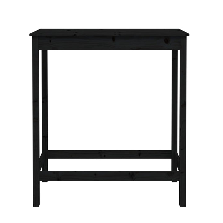 barbord 100x50x110 cm massivt fyrretræ sort