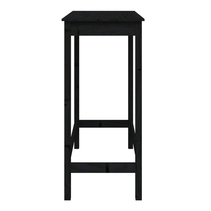barbord 100x50x110 cm massivt fyrretræ sort
