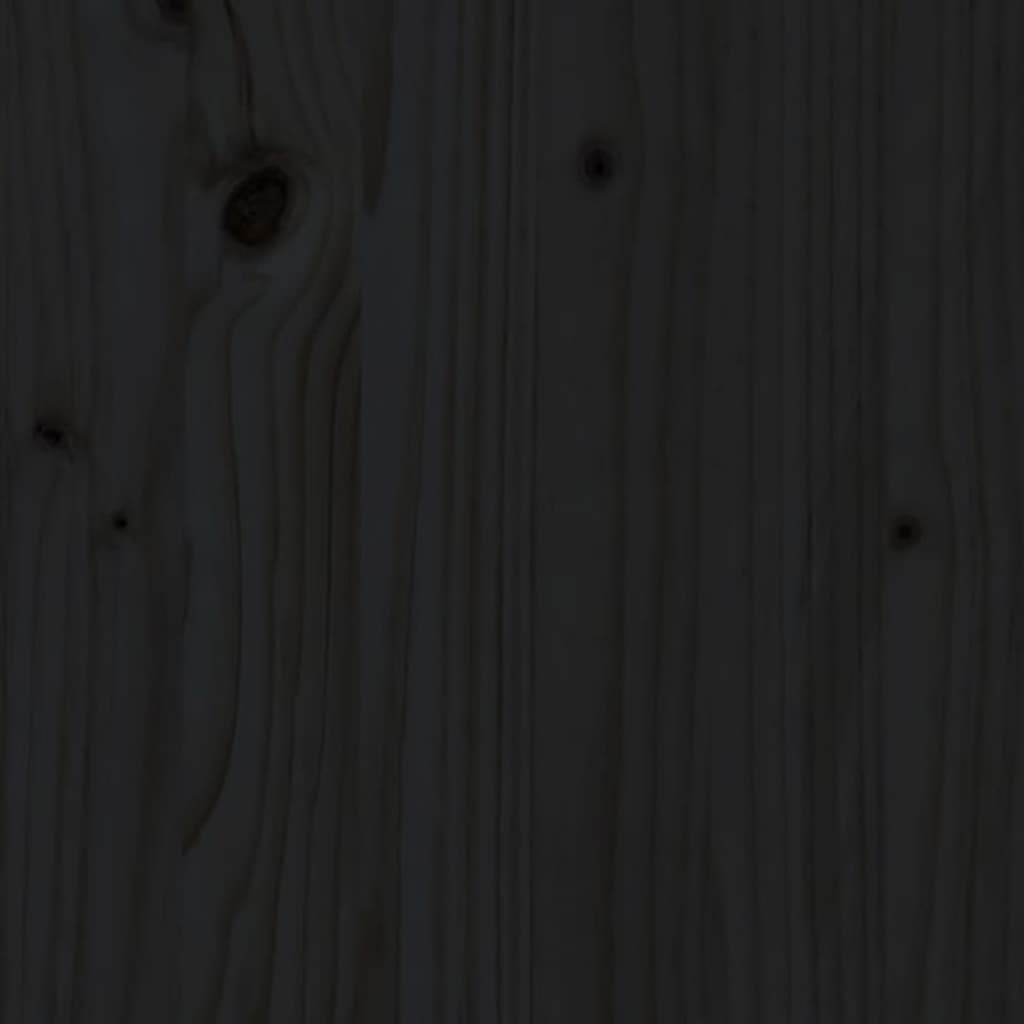 barbord 100x50x110 cm massivt fyrretræ sort