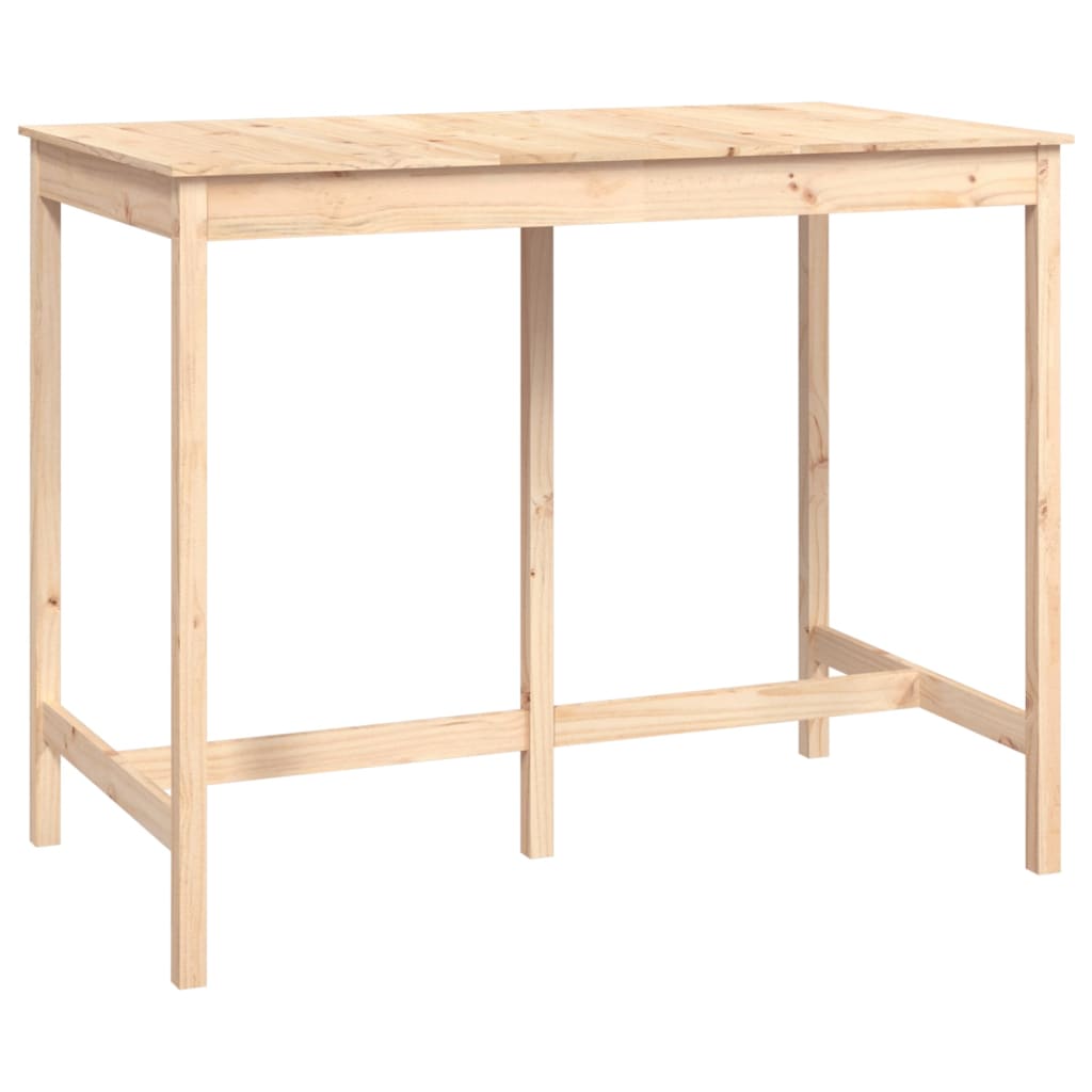 barbord 140x80x110 cm massivt fyrretræ