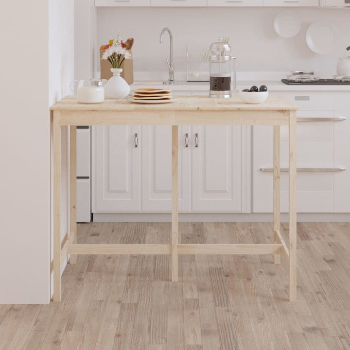 barbord 140x80x110 cm massivt fyrretræ