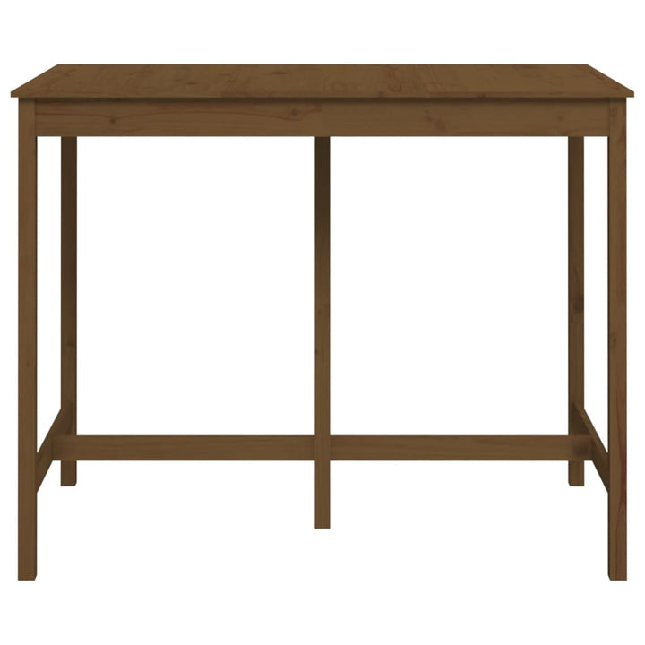 barbord 140x80x110 cm massivt fyrretræ gyldenbrun