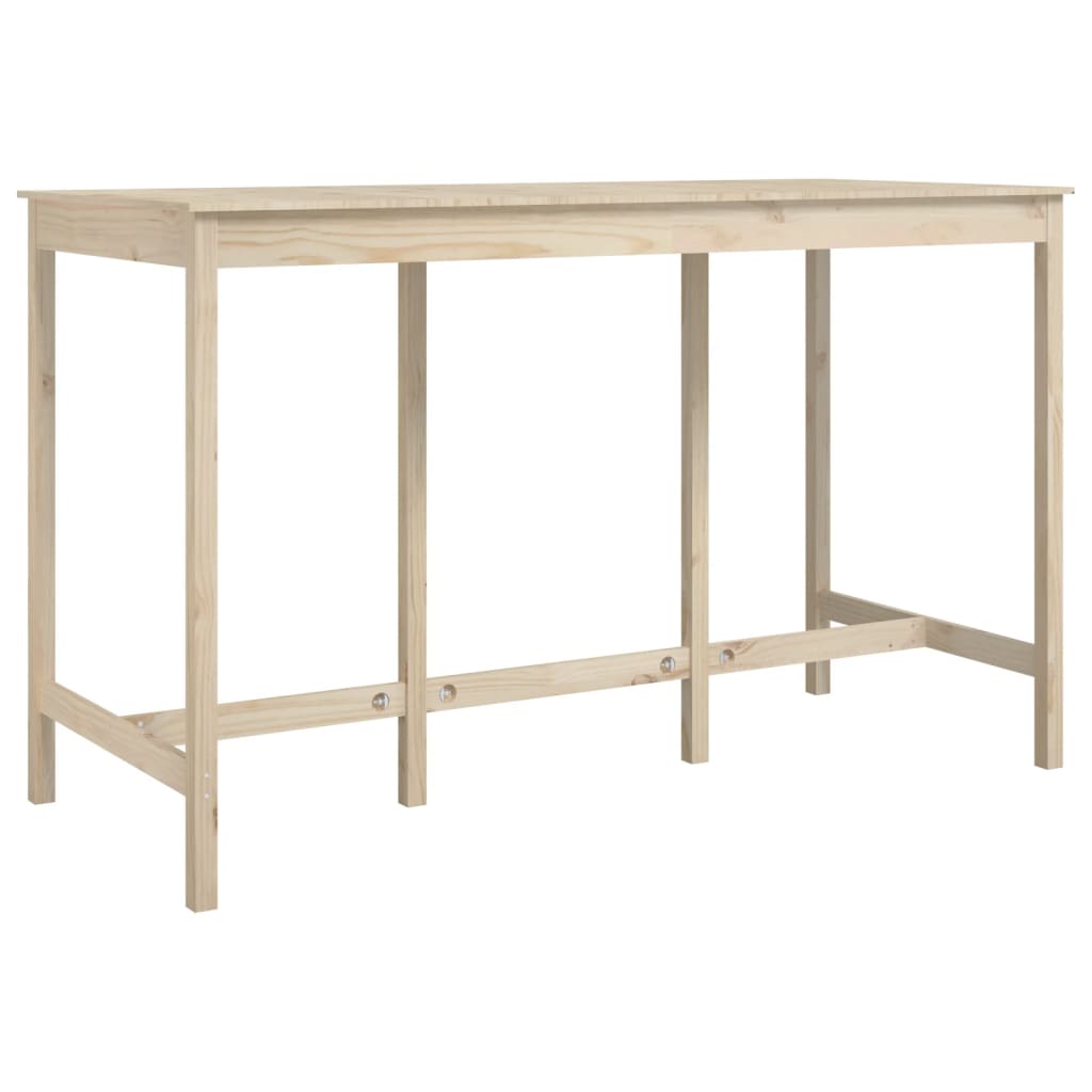 barbord 180x80x110 cm massivt fyrretræ