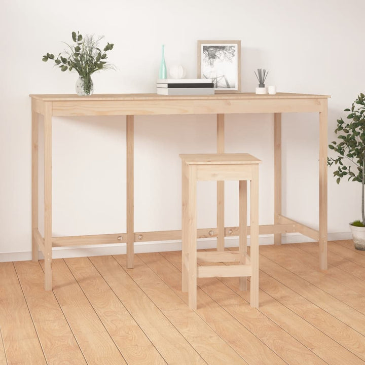 barbord 180x80x110 cm massivt fyrretræ