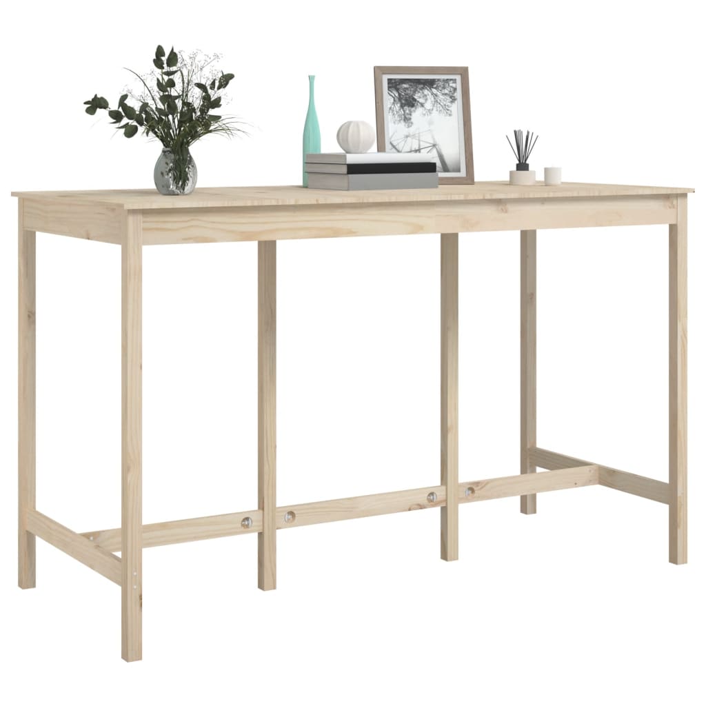barbord 180x80x110 cm massivt fyrretræ