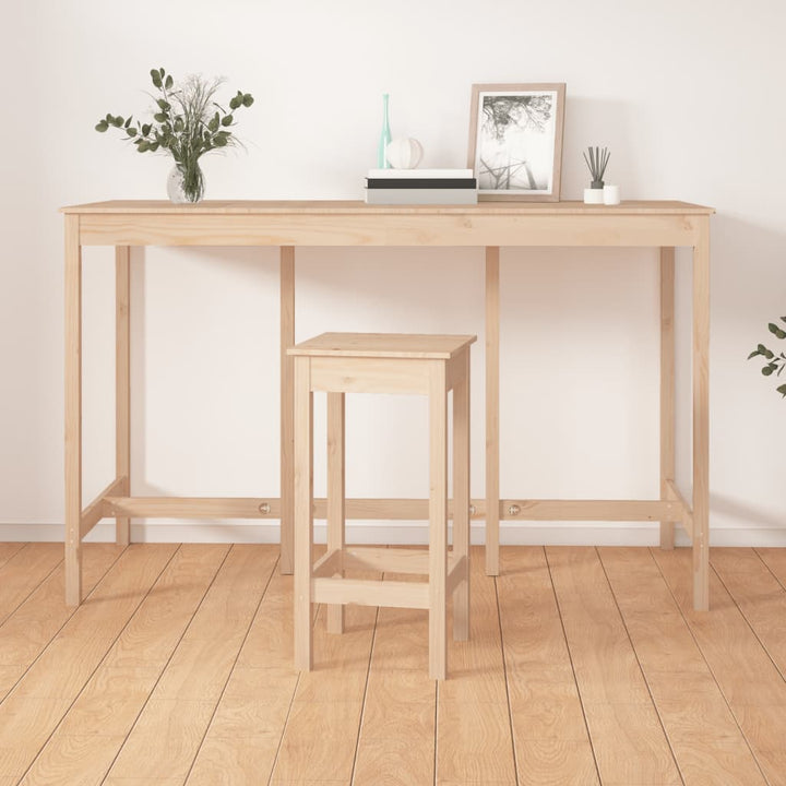 barbord 180x80x110 cm massivt fyrretræ