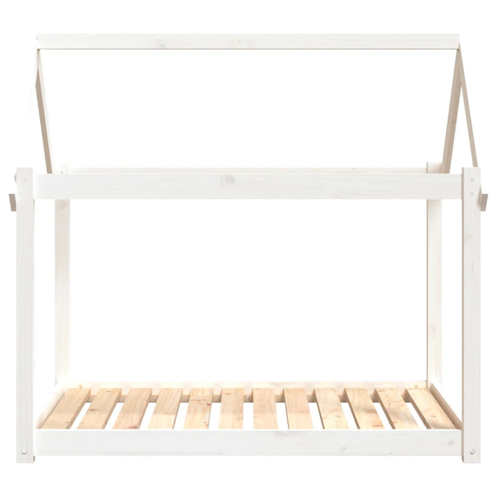 hundeseng 111x80x100 cm massivt fyrretræ hvid