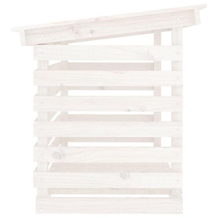 brændestativ 108x73x79 cm massivt fyrretræ hvid
