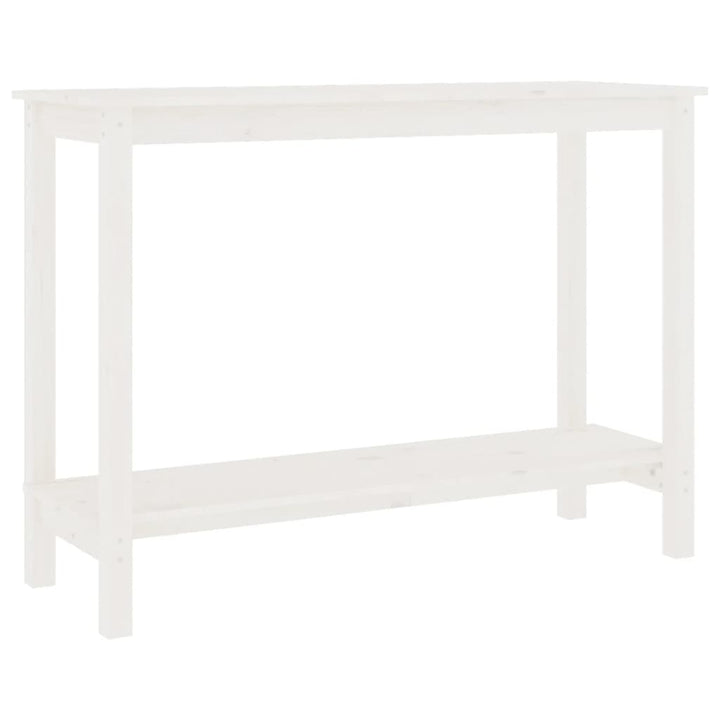 konsolbord 110x40x80 cm massivt fyrretræ hvid