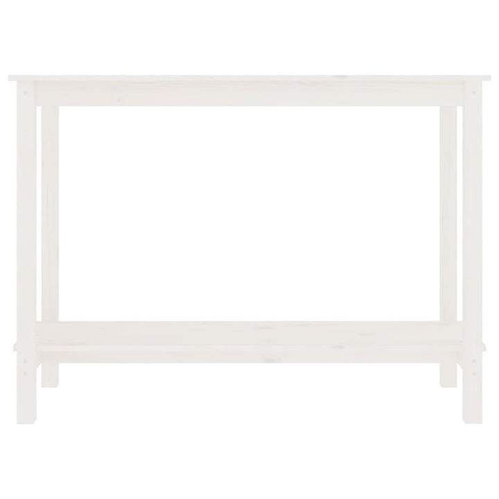 konsolbord 110x40x80 cm massivt fyrretræ hvid