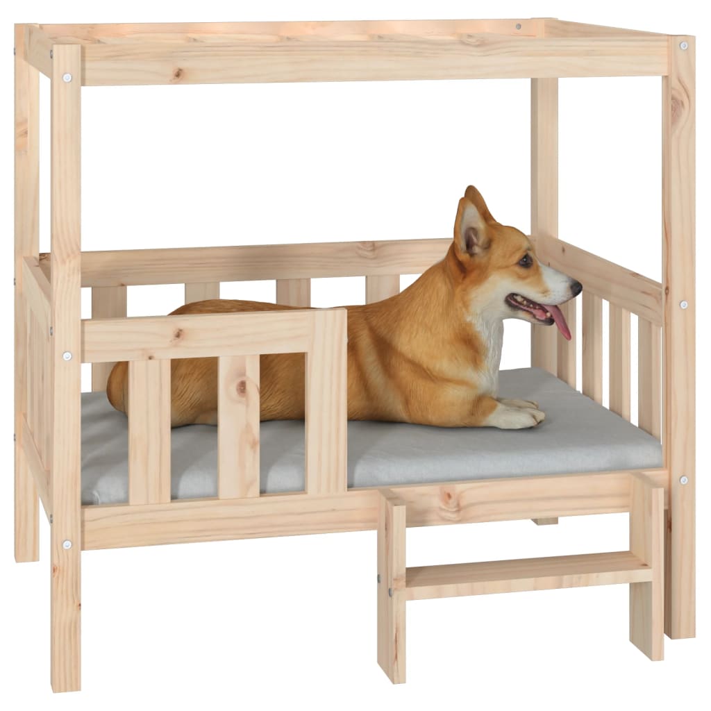 hundeseng 95,5x73,5x90 cm massivt fyrretræ