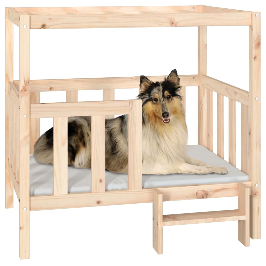 hundeseng 105,5x83,5x100 cm massivt fyrretræ