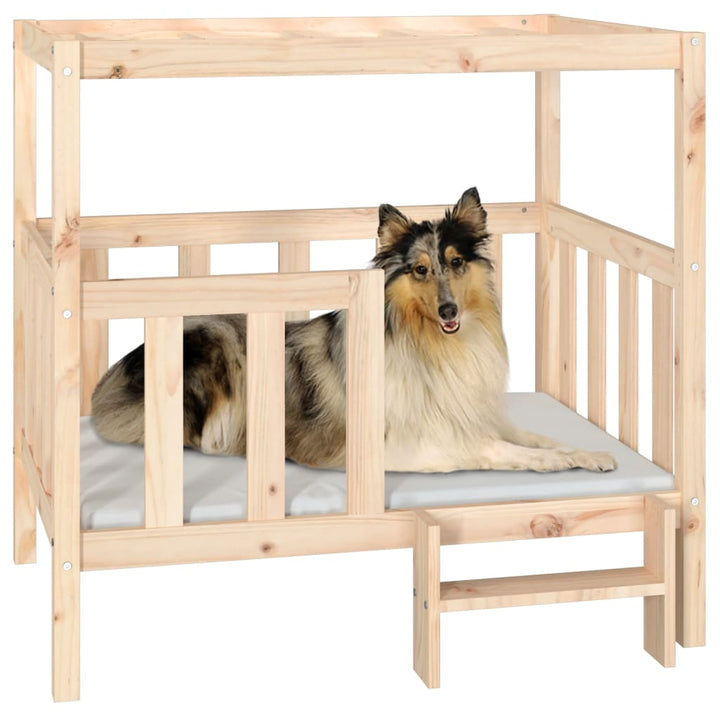 hundeseng 105,5x83,5x100 cm massivt fyrretræ