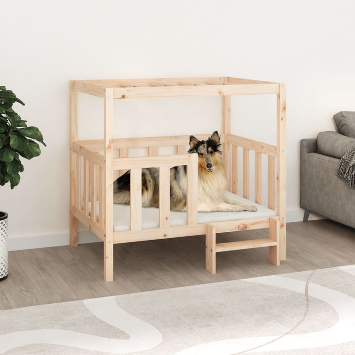 hundeseng 105,5x83,5x100 cm massivt fyrretræ