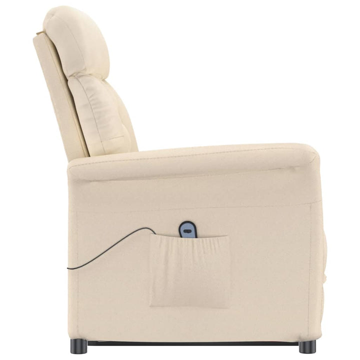 eldrevet lænestol mikrofiberstof beige