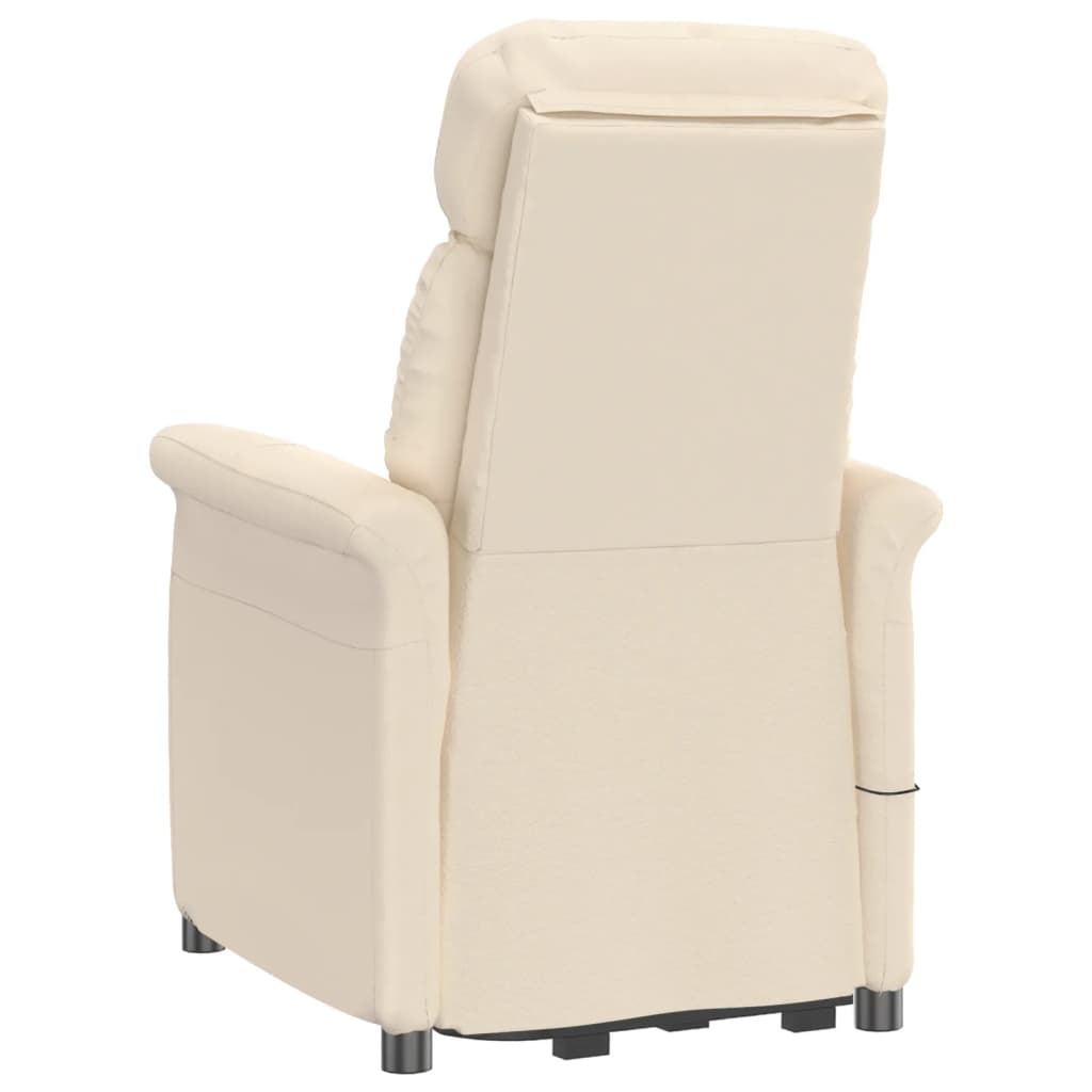 eldrevet lænestol mikrofiberstof beige