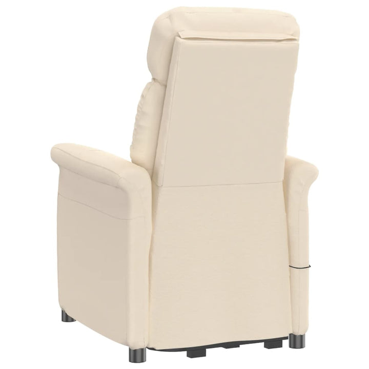 eldrevet lænestol mikrofiberstof beige