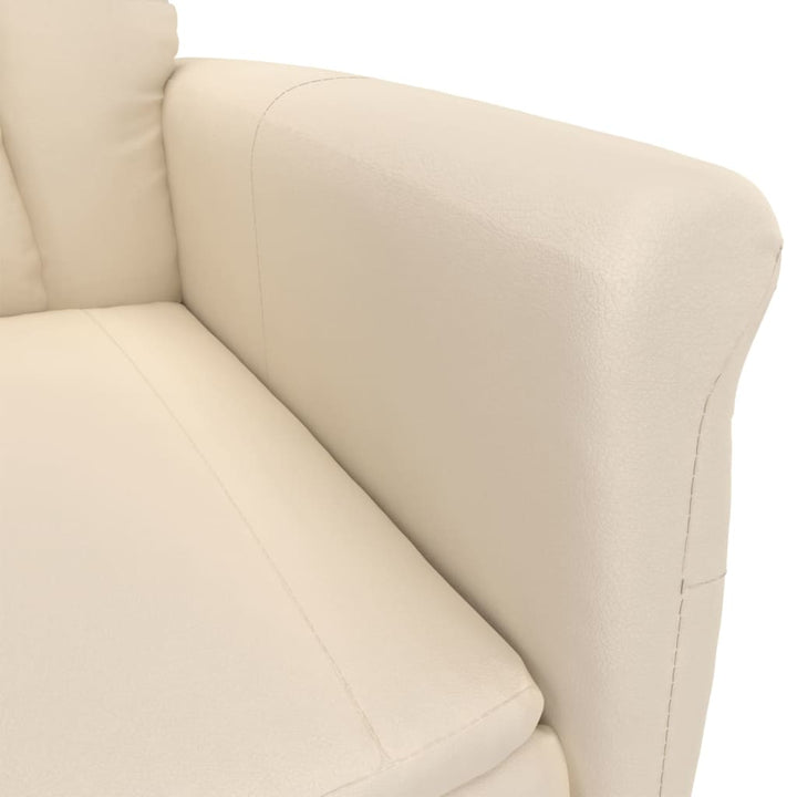 eldrevet lænestol mikrofiberstof beige