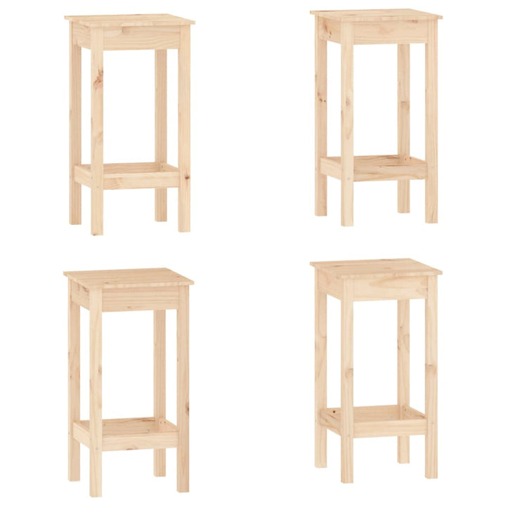 barsæt 5 dele massivt fyrretræ