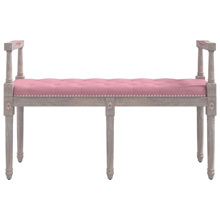 bænk 110x40x70 cm velour lyserød