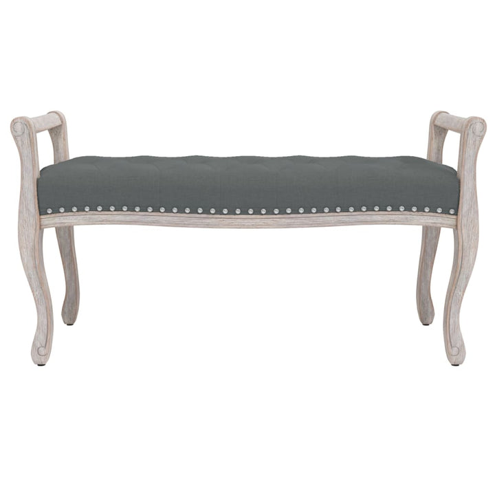 bænk 110x45x60 cm stof mørkegrå