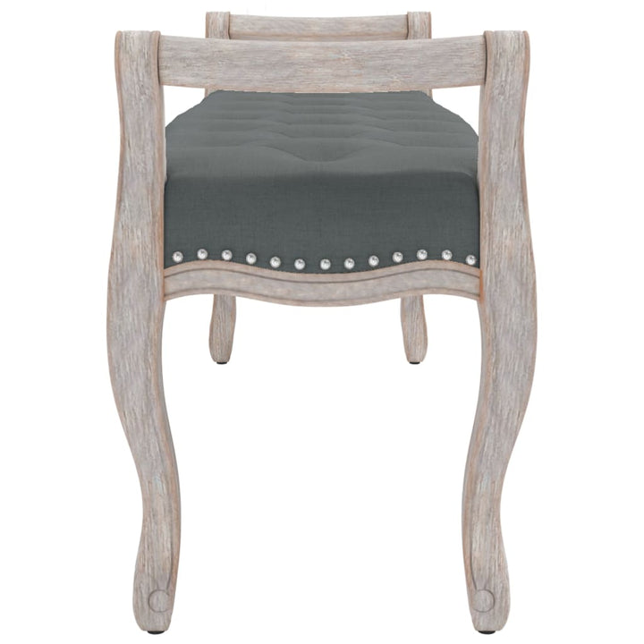 bænk 110x45x60 cm stof mørkegrå