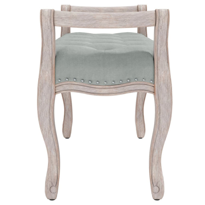 bænk 110x45x60 cm velour lysegrå