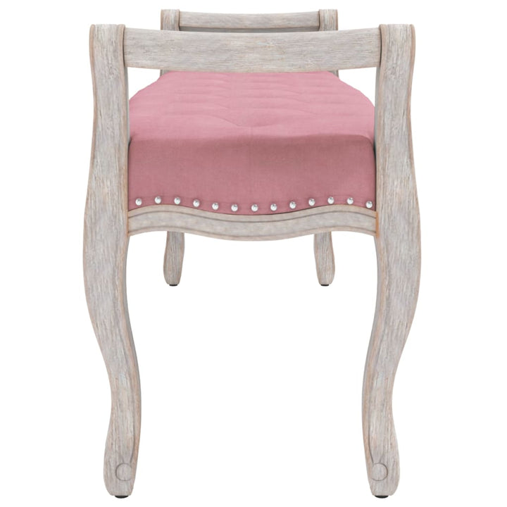 bænk 110x45x60 cm velour lyserød