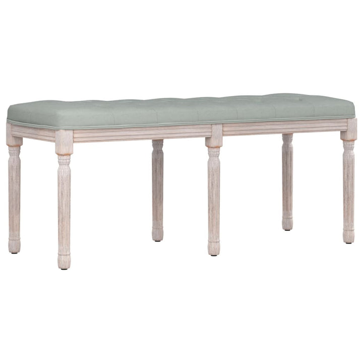 bænk 110x40x49 cm velour lysegrå