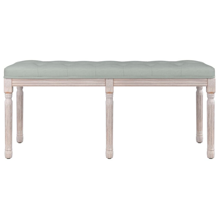 bænk 110x40x49 cm velour lysegrå