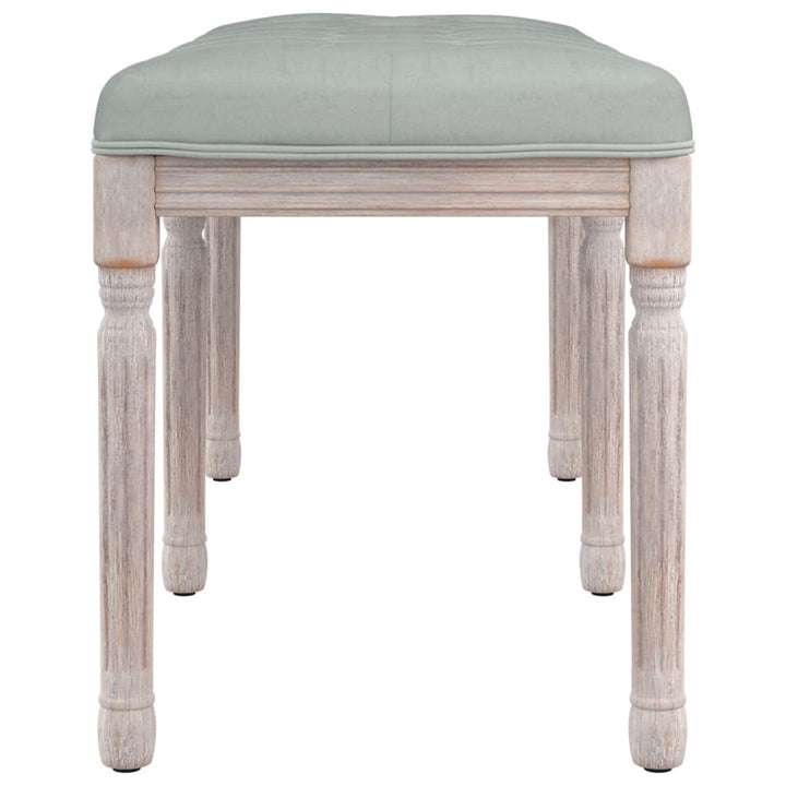 bænk 110x40x49 cm velour lysegrå