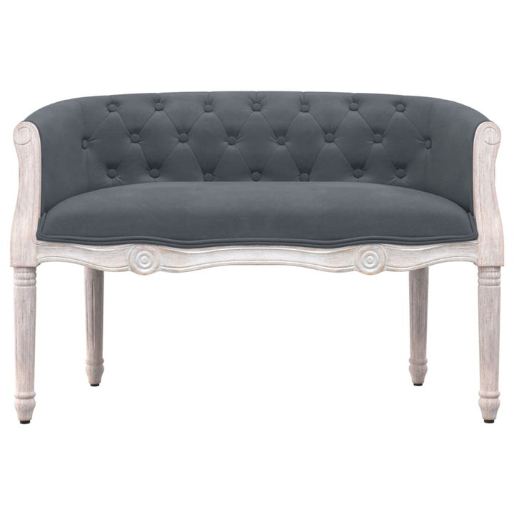 bænk 98x56x69 cm velour mørkegrå