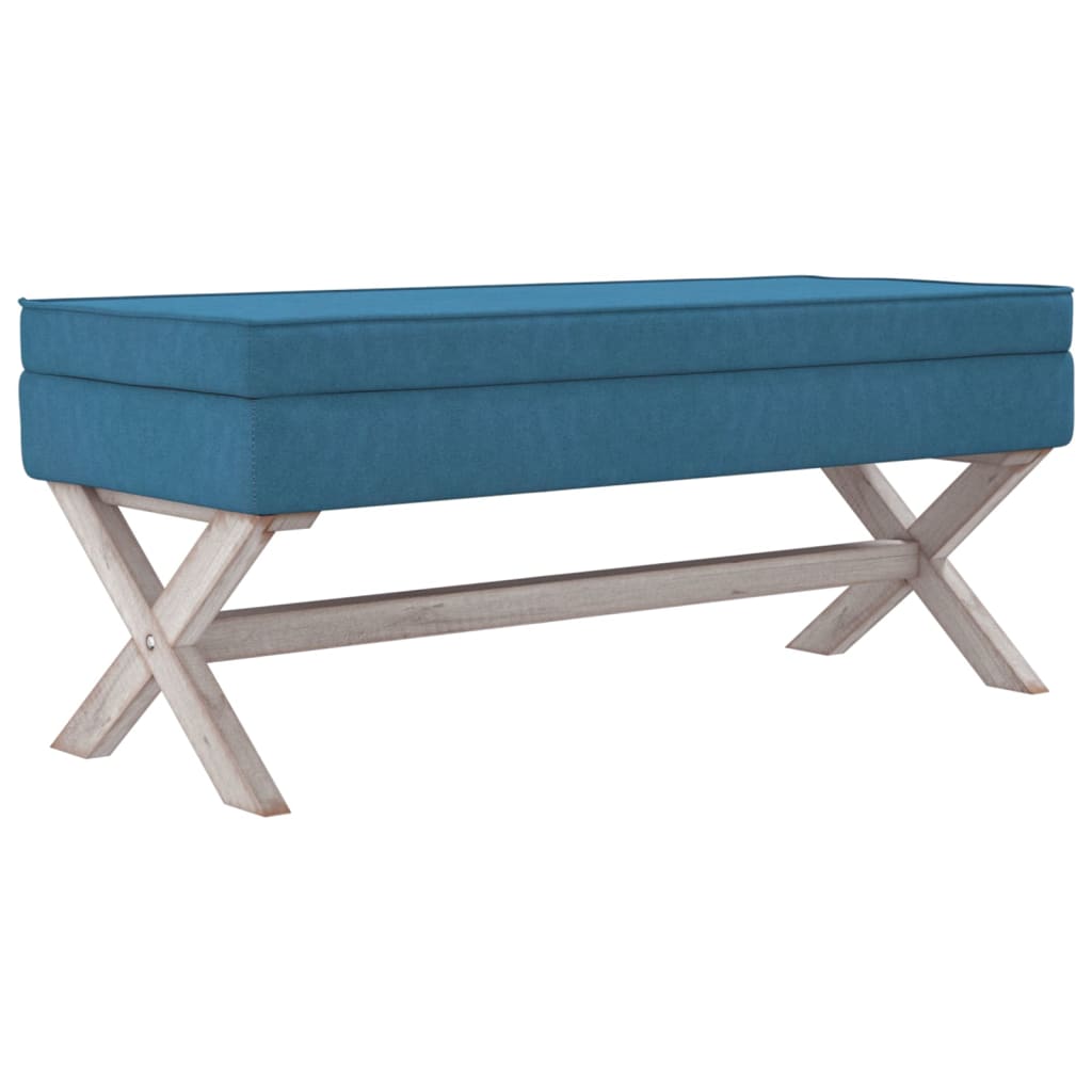 opbevaringsskammel 110x45x49 cm velour blå