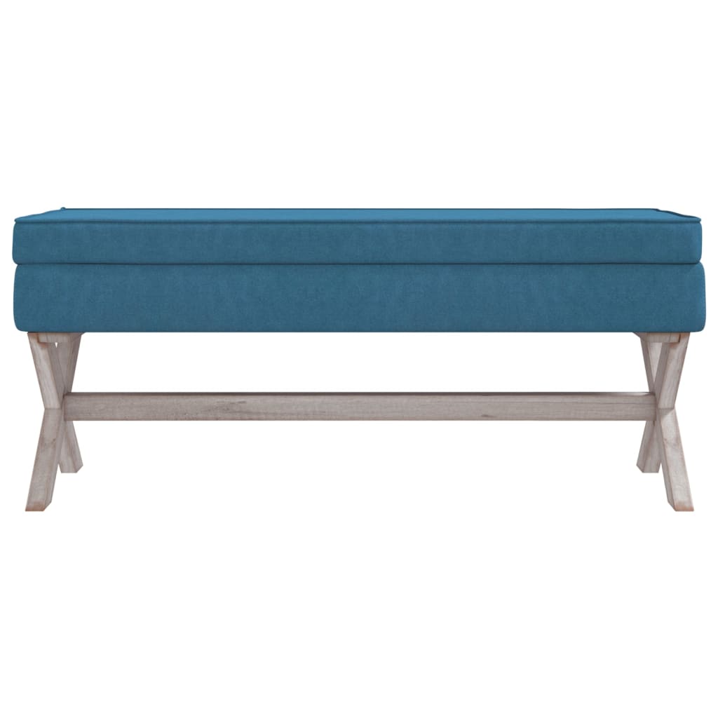opbevaringsskammel 110x45x49 cm velour blå