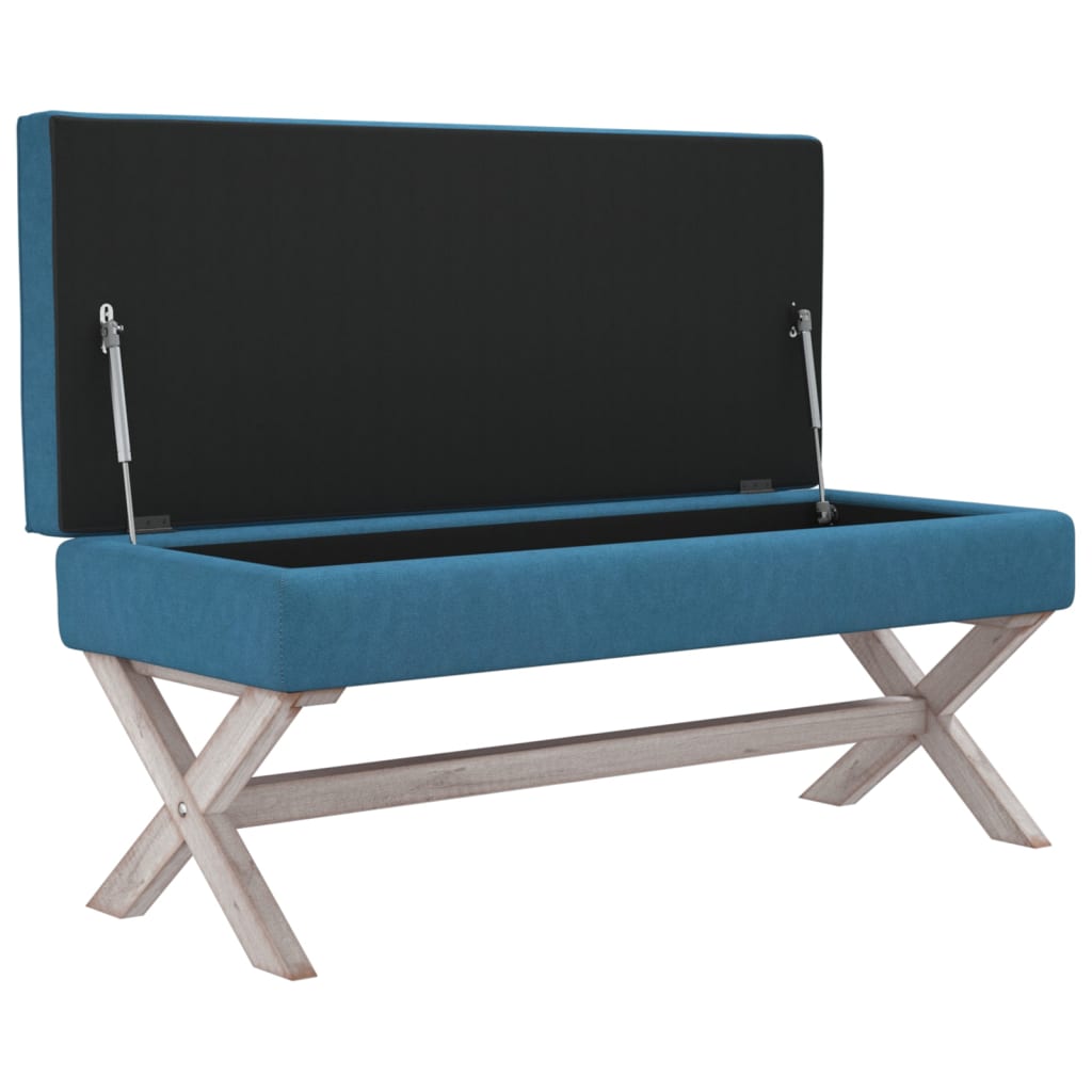 opbevaringsskammel 110x45x49 cm velour blå