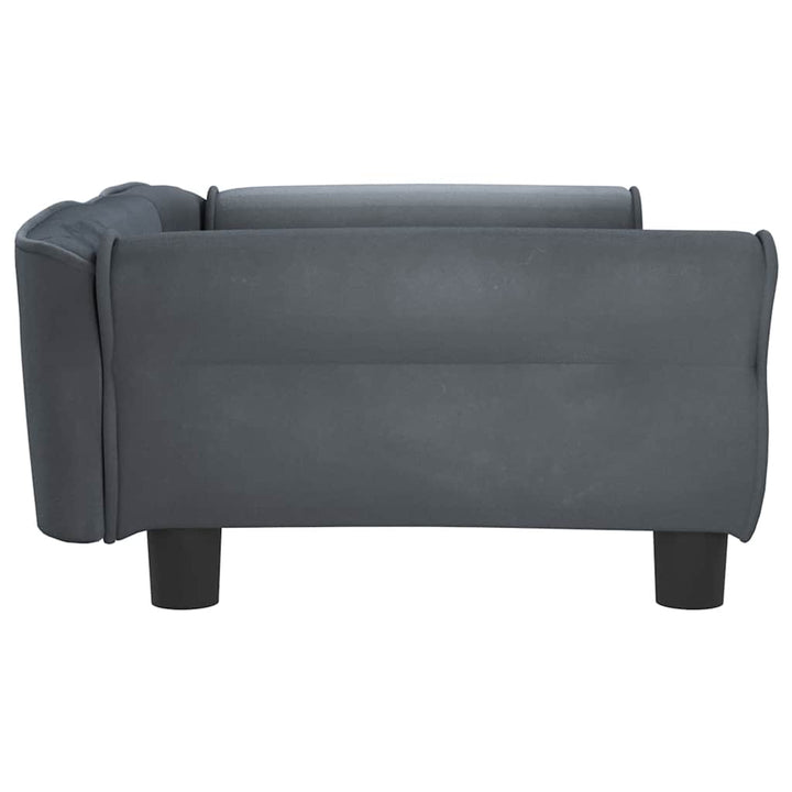 hundeseng 95x55x30 cm velour mørkegrå