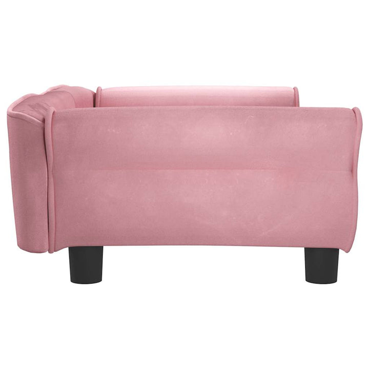 hundeseng 95x55x30 cm velour lyserød